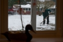 shoveling snow