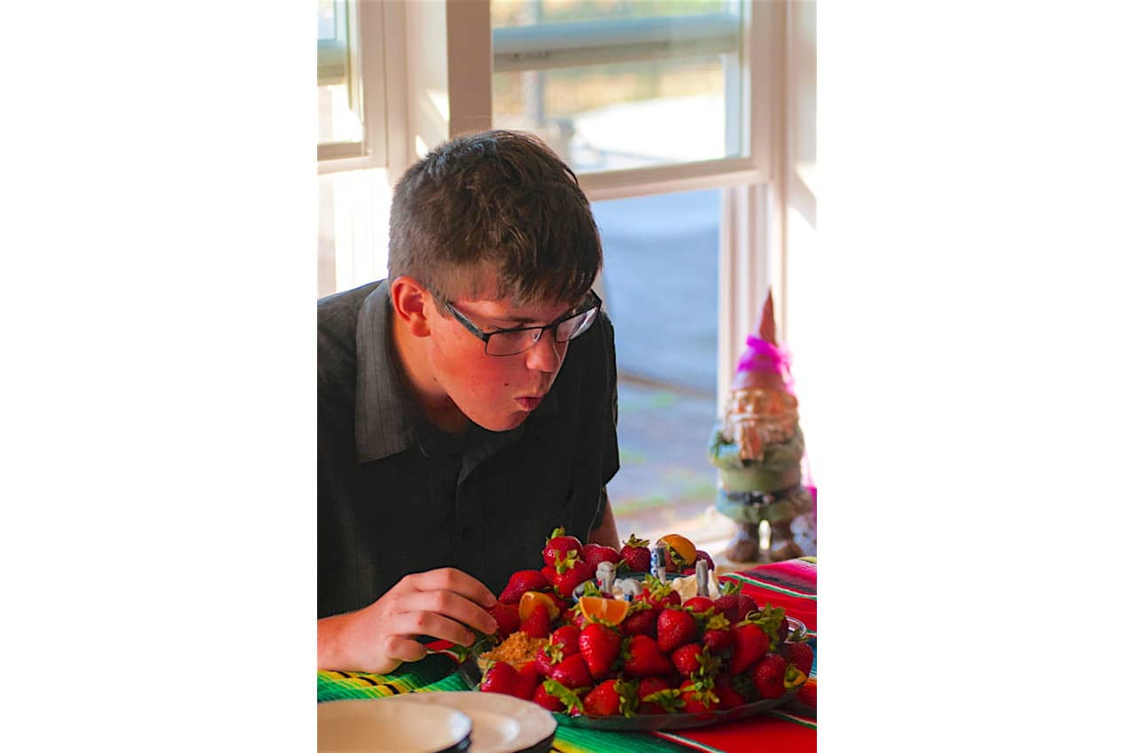 Michael with cake