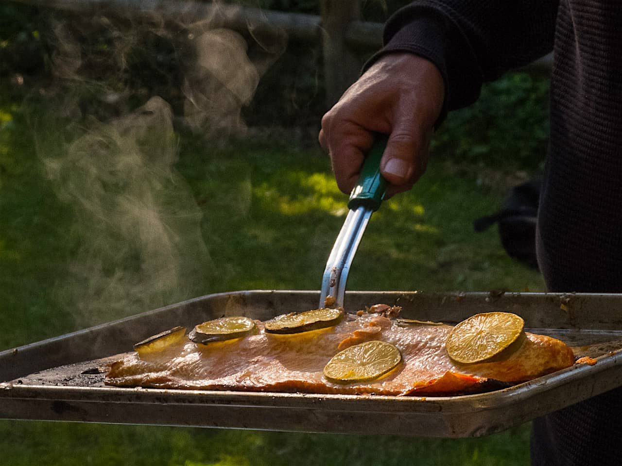 Steaming Salmon