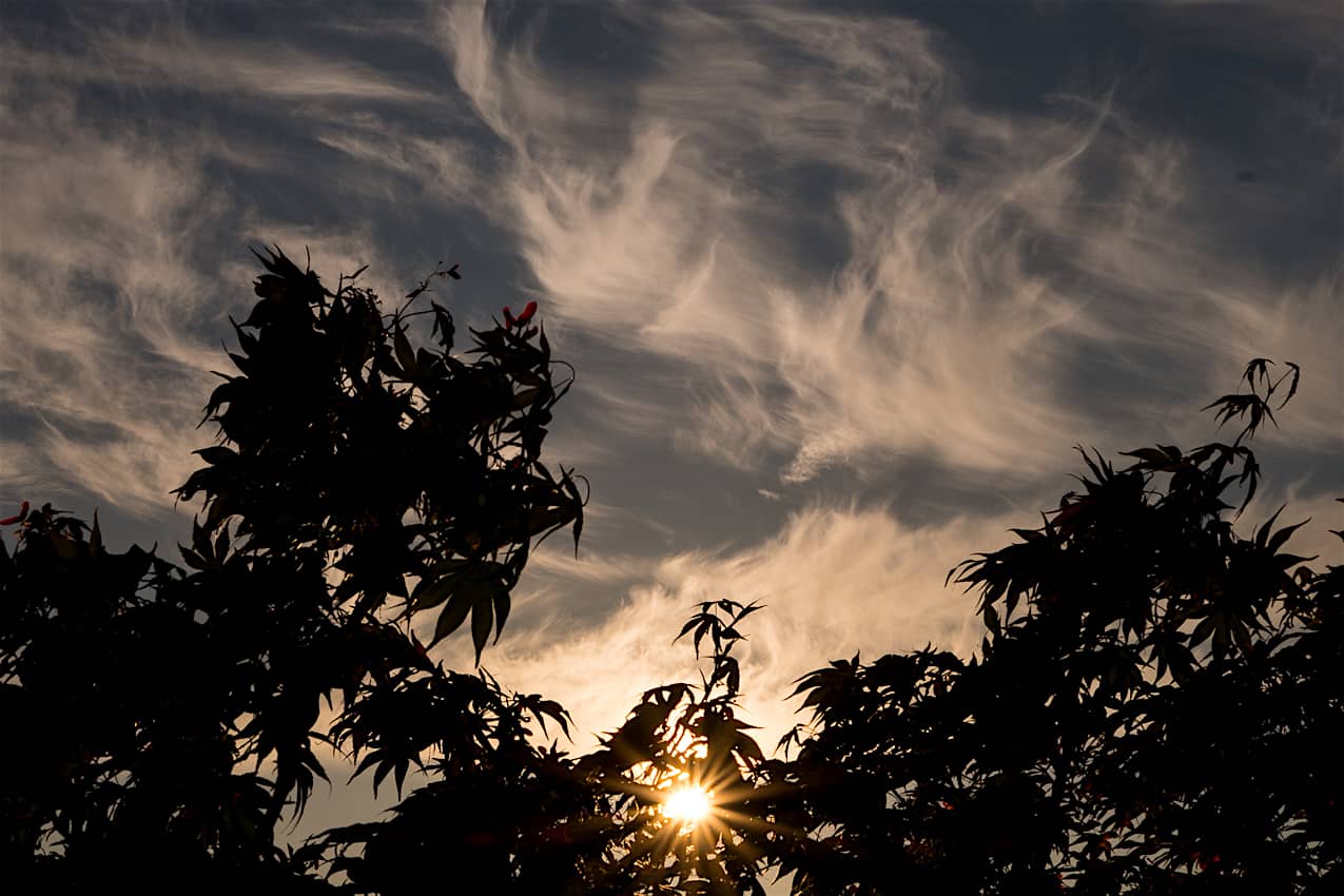 Clouds w/ sun star 